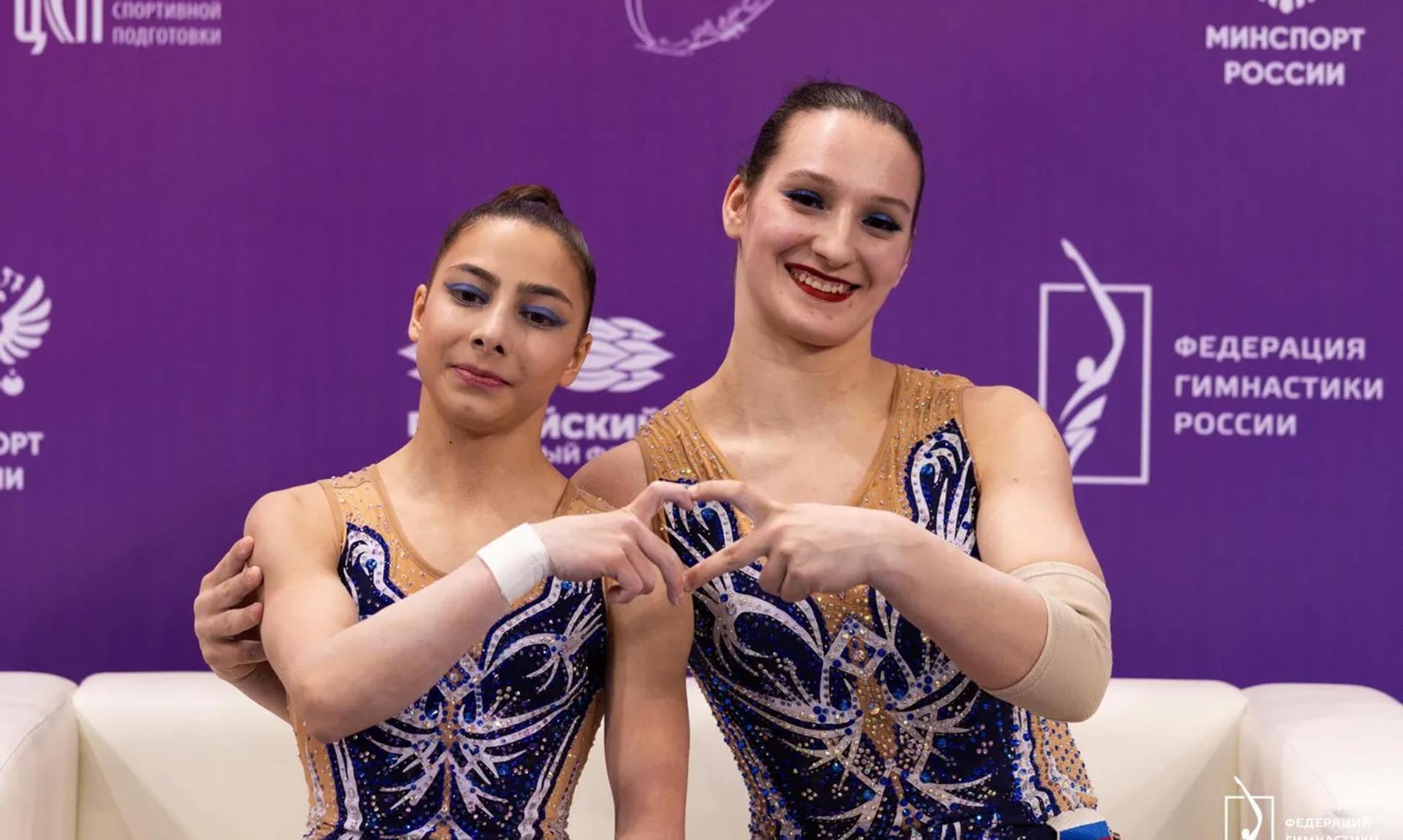 Подмосковный дуэт акробаток выиграл золото на&nbsp;чемпионате России