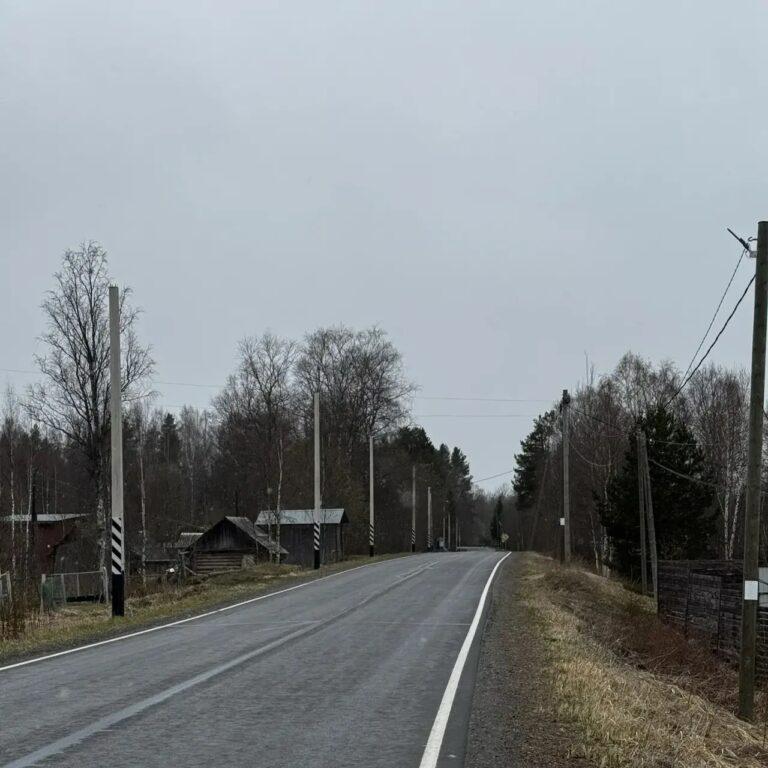 В&nbsp;карельском селе Крошнозеро устанавливают новую линию освещения
