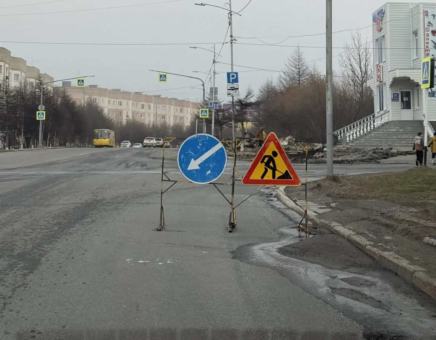 На&nbsp;проспекте Карла Маркса в&nbsp;Магадане стартовали дорожные работы