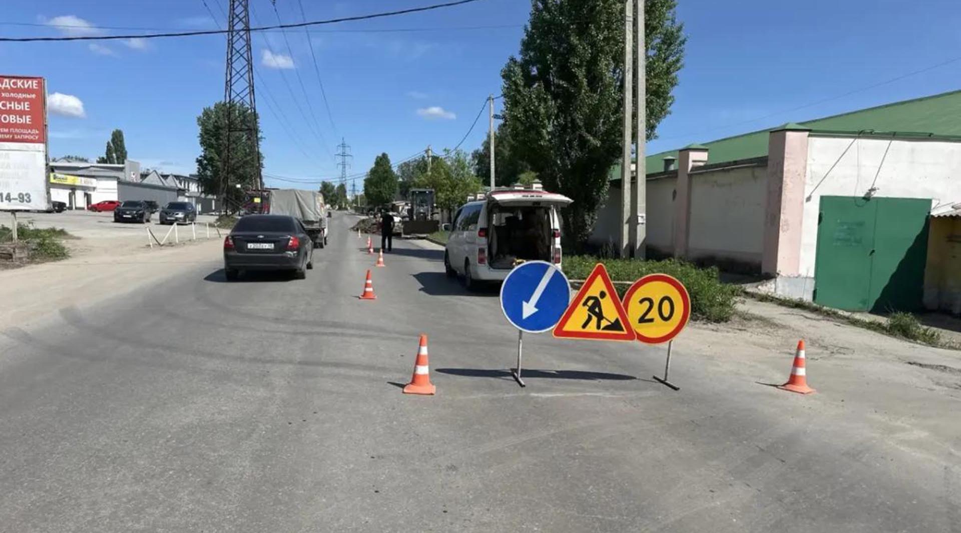 В&nbsp;Липецке стартовал ремонт участка дороги на&nbsp;Поперечном проезде