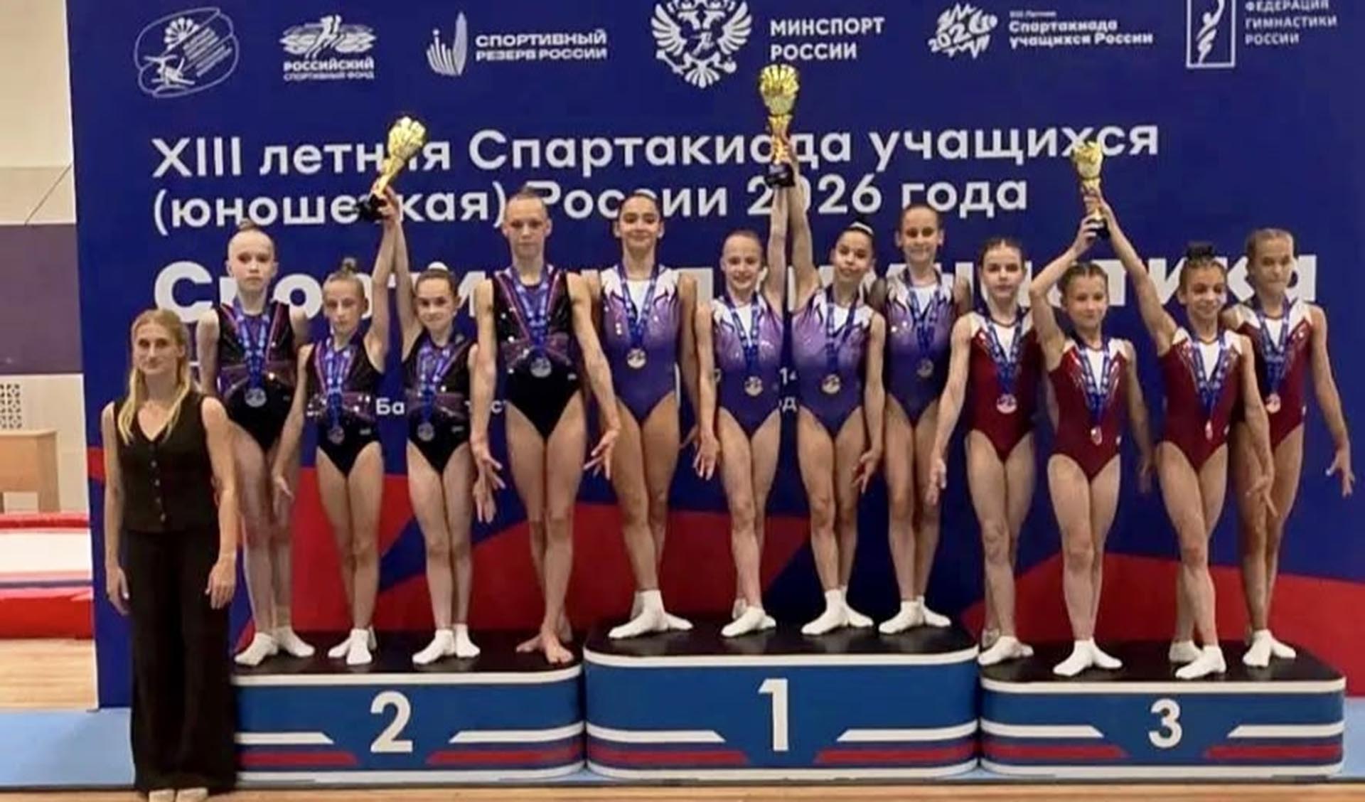 Гимнастки из&nbsp;Владимира завоевали серебро в&nbsp;финале летней Спартакиады