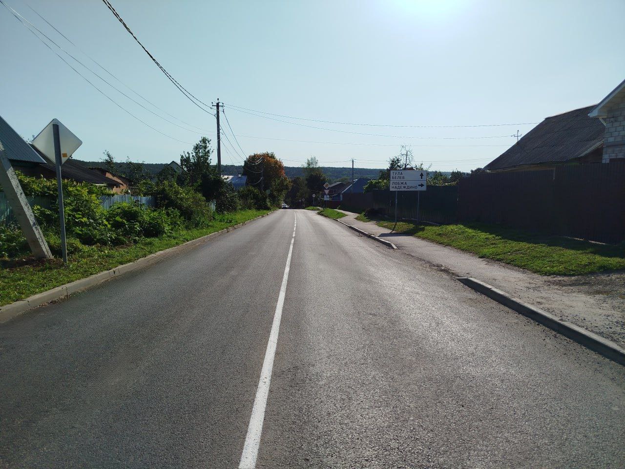 В поселке Дубна Тульской области отремонтировали 2 улицы
