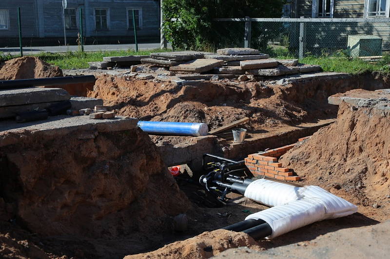 В&nbsp;селе Карпогоры Архангельской области обновили сети теплоснабжения