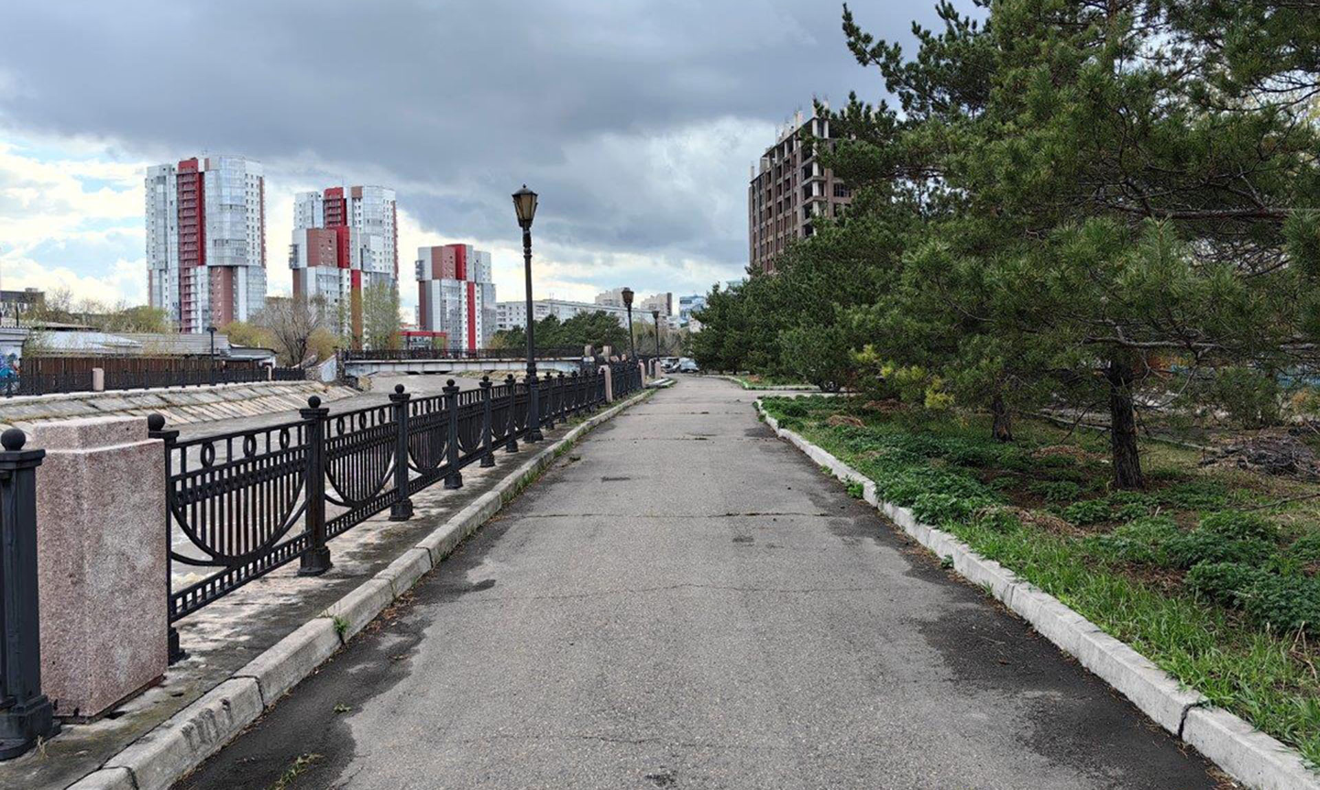 В&nbsp;Красноярске стартовало благоустройство участка набережной Качи