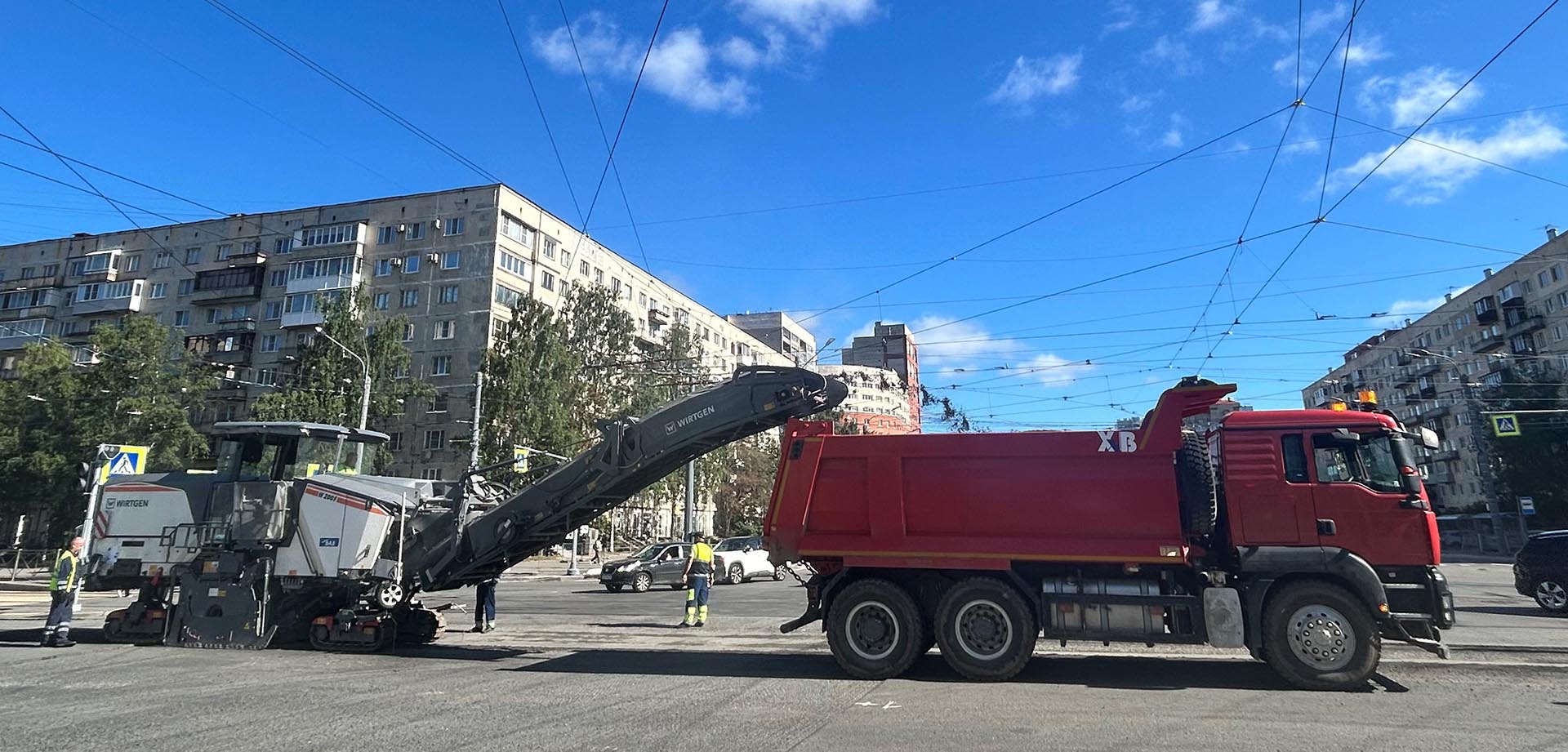 В&nbsp;Петербурге приступили к&nbsp;ремонту участка на&nbsp;Светлановском проспекте