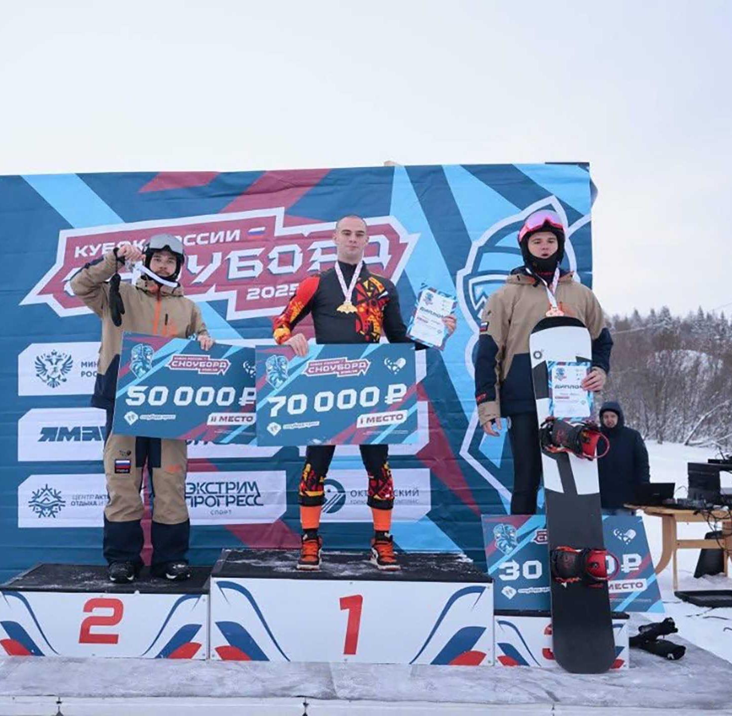 Подмосковный сноубордист выиграл 2&nbsp;медали на&nbsp;этапе Кубка России