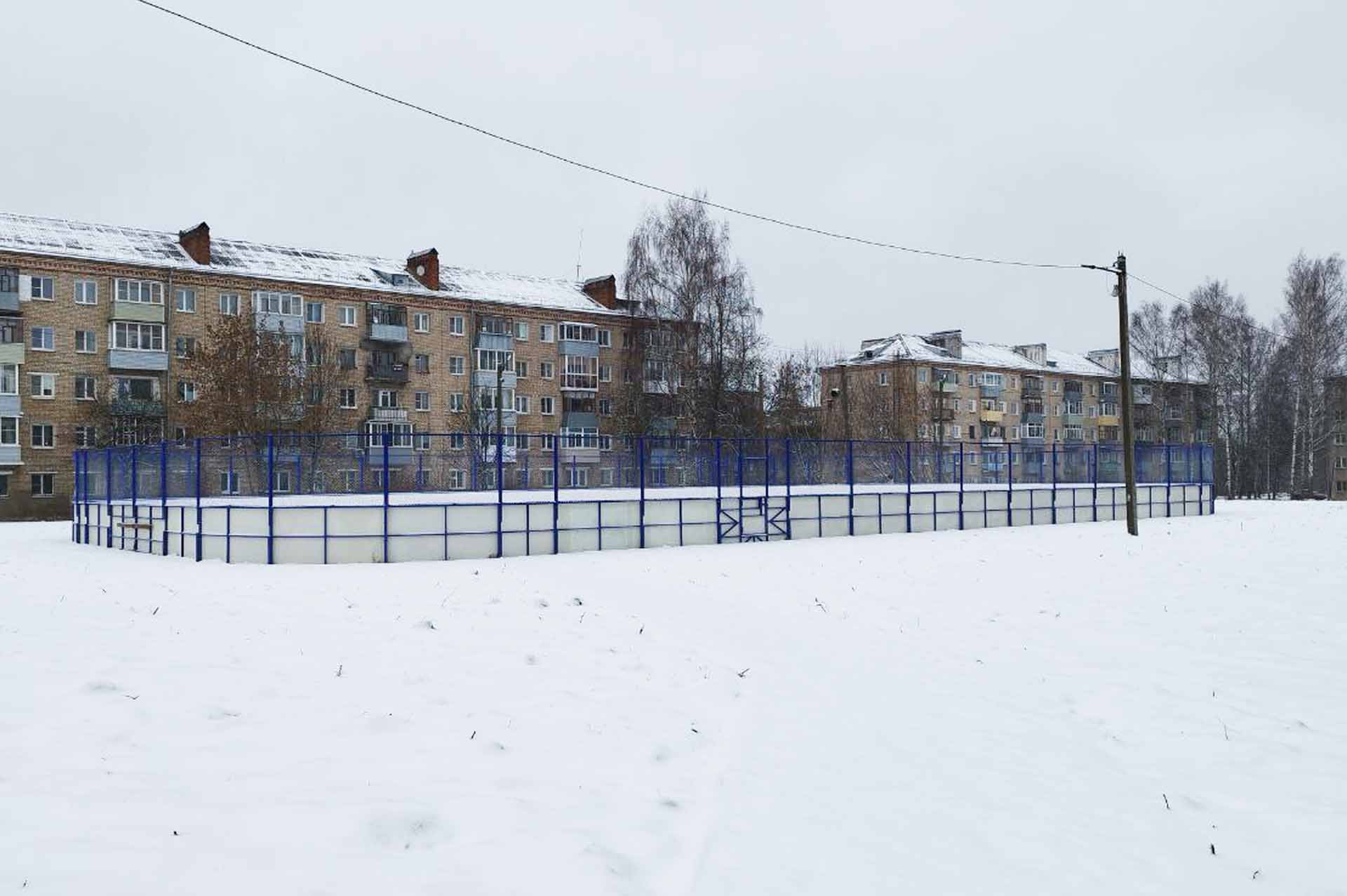 В&nbsp;Рыбинске Ярославской области установили новую хоккейную площадку