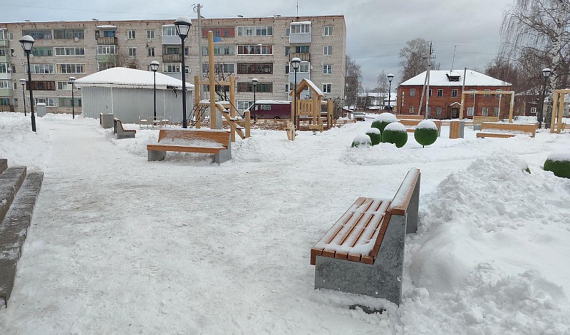 В&nbsp;Сольвычегодске Архангельской области благоустроили детскую площадку