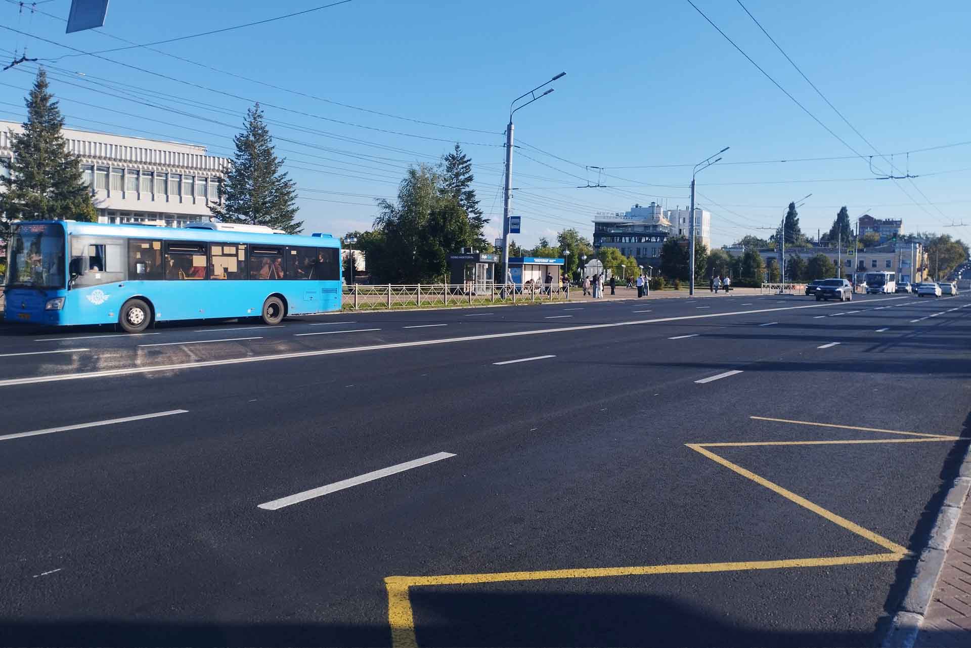 На&nbsp;участке улицы Калинина в&nbsp;Брянске обновили дорожное покрытие