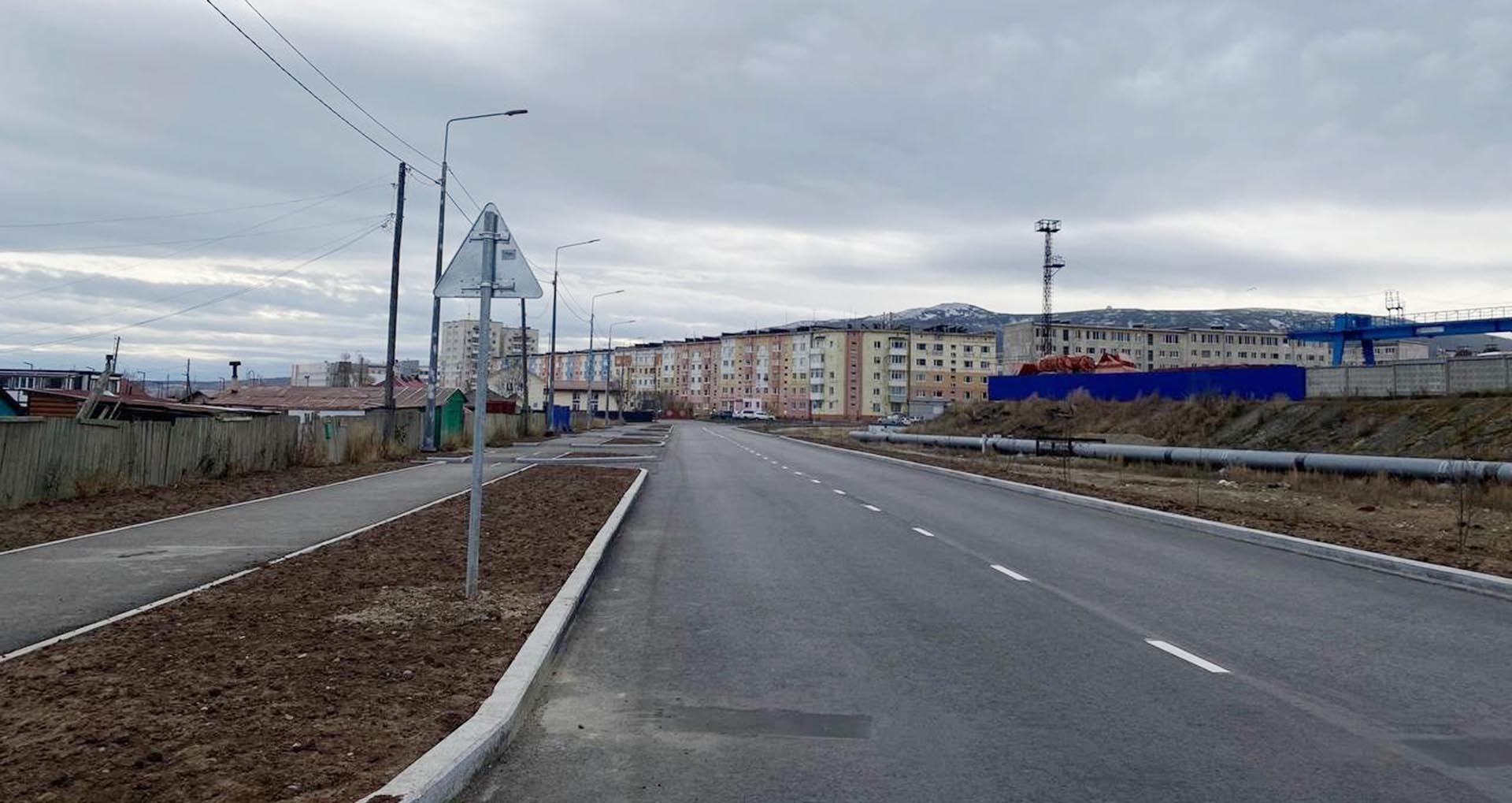 В&nbsp;Магадане завершают ремонт улицы Право-Набережной