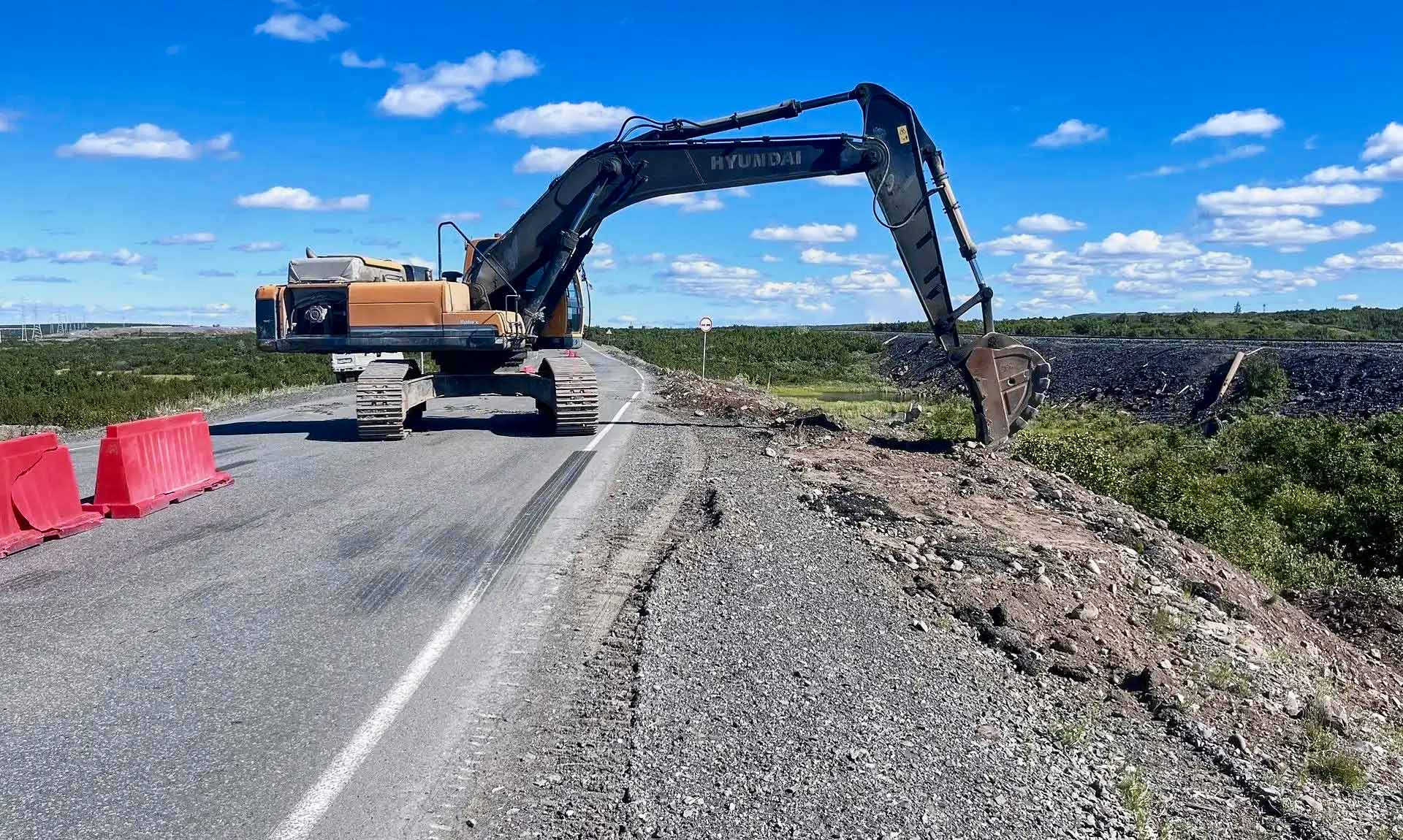 В&nbsp;Красноярском крае стартовал ремонт участка трассы к&nbsp;аэропорту Алыкель