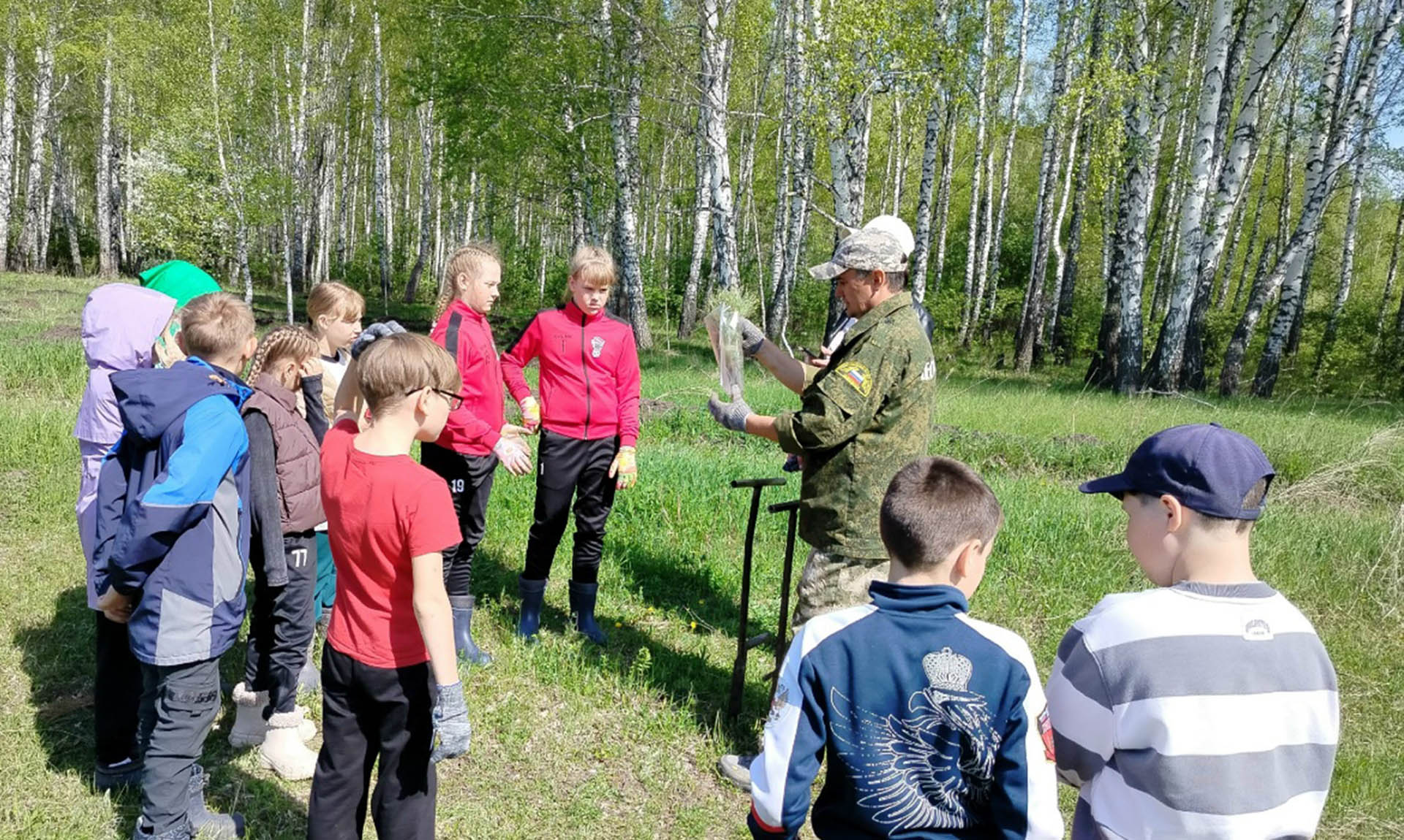 В&nbsp;Омской области школьники помогли высадить молодые деревья