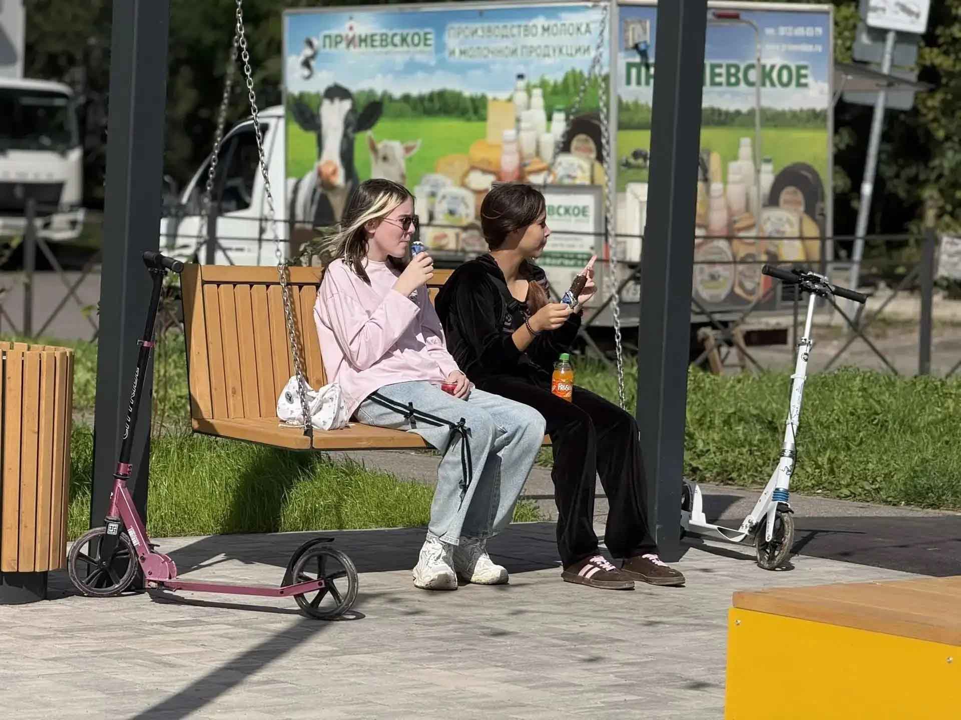 В&nbsp;городе Колтуши Ленобласти благоустроили новое общественное пространство