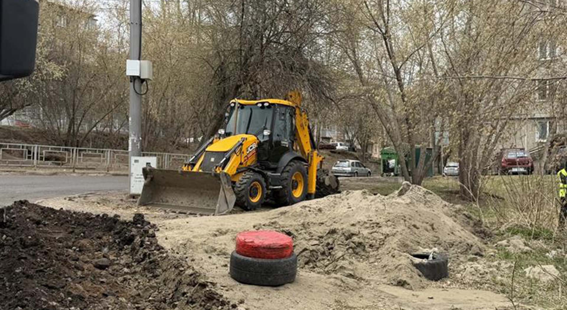 В&nbsp;Красноярске начался ремонт улицы Крупской