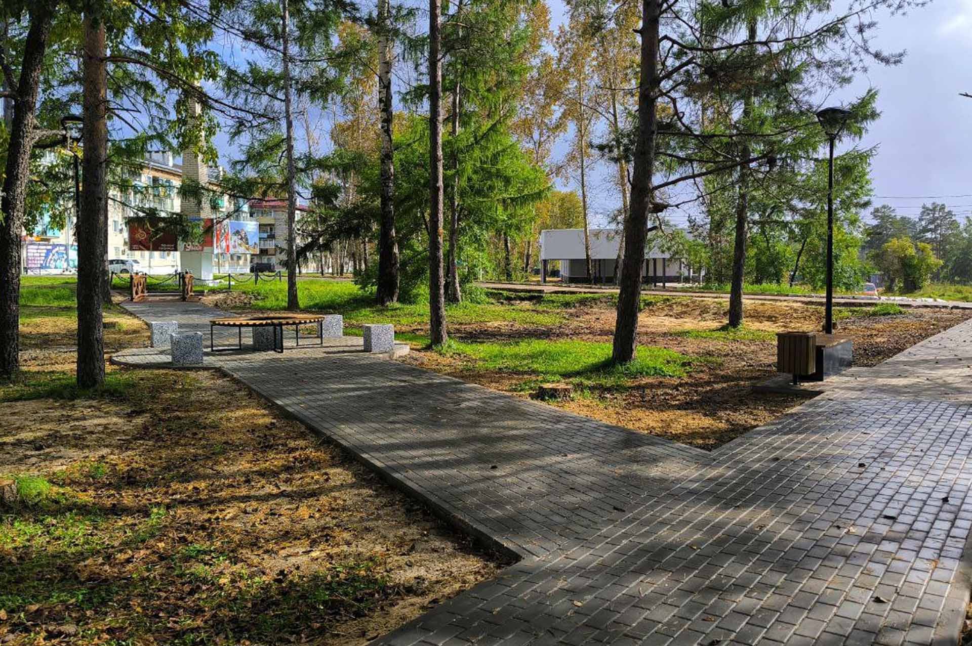 В&nbsp;городе Циолковском Приамурья благоустроили аллею на&nbsp;улице Сосновой