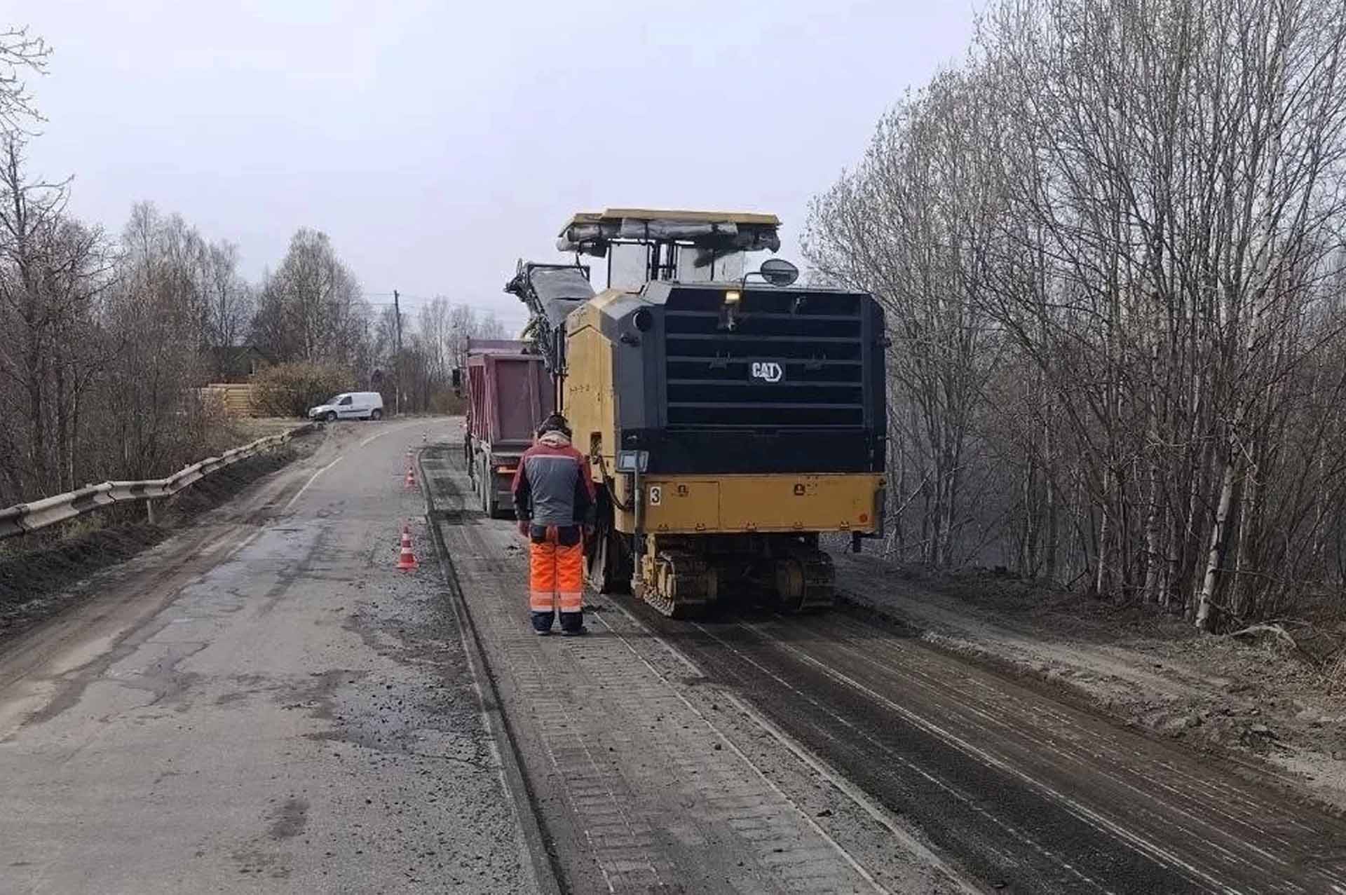 В&nbsp;Карелии стартовал ремонт автодороги Кемь&nbsp;&mdash; Рабочеостровск