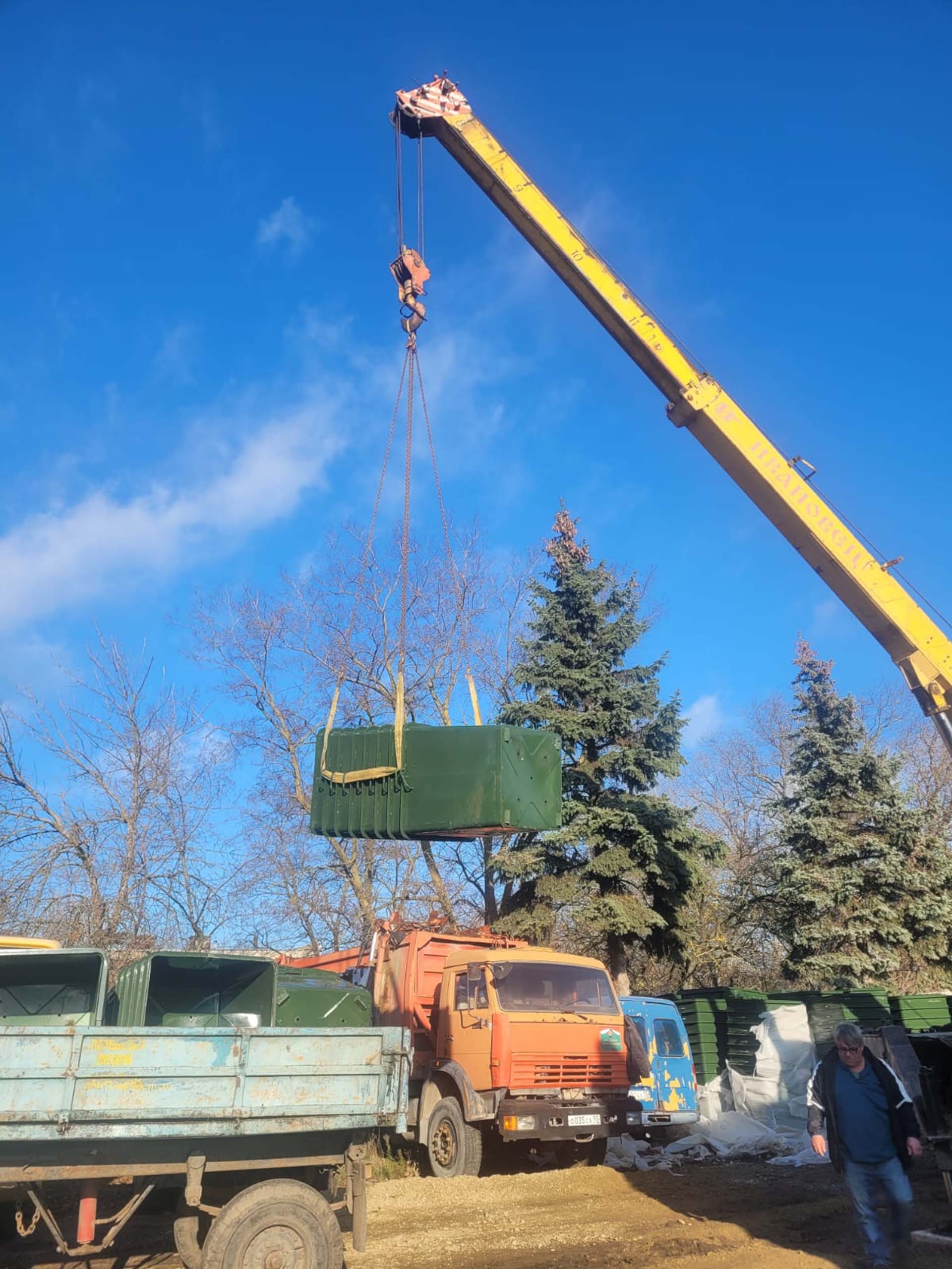 В&nbsp;Ейском районе Краснодарского края начали установку новых контейнеров