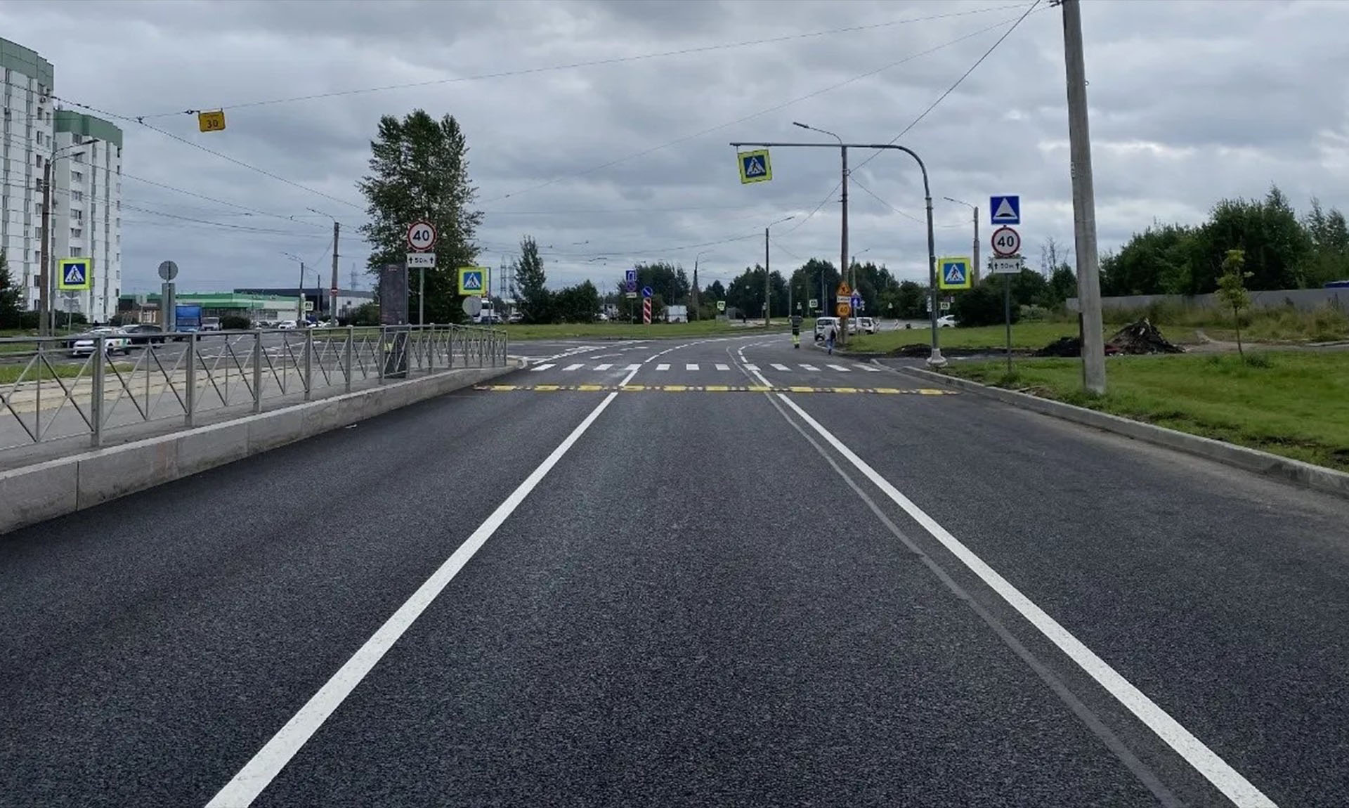 В&nbsp;Петербурге обновили участок Бухарестской улицы