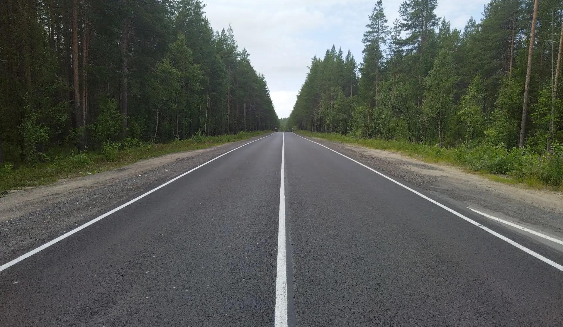 В&nbsp;Мурманской области отремонтировали автодорогу Кандалакша&nbsp;&mdash; Полярные Зори