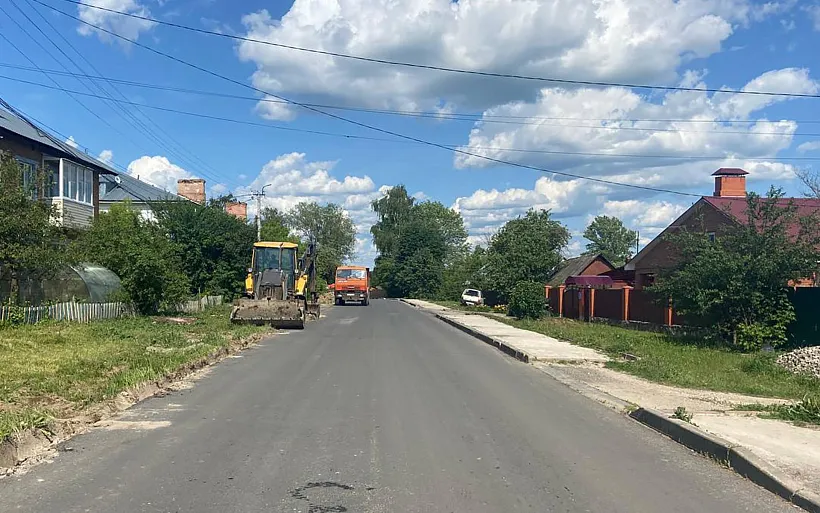 В&nbsp;поселке Дубна Тульской области начали обновлять участок улицы Тургенева