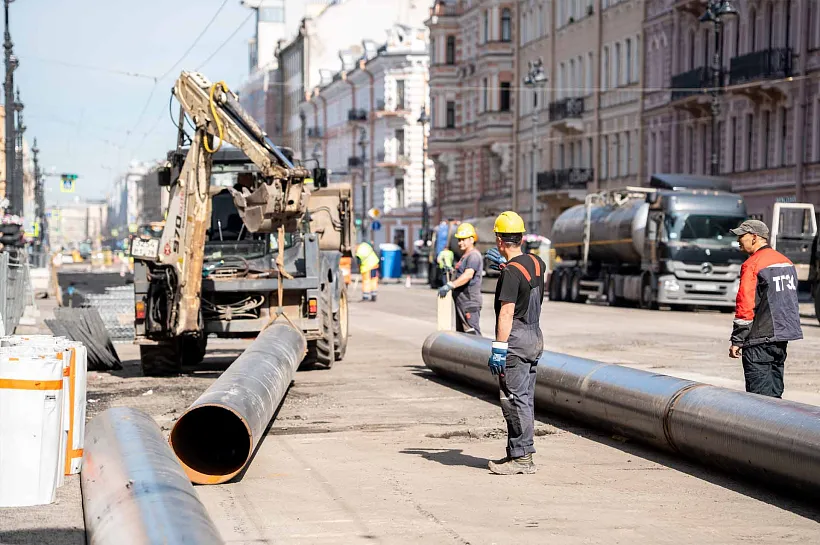 В&nbsp;Петербурге обновили участок тепломагистрали на&nbsp;Невском проспекте
