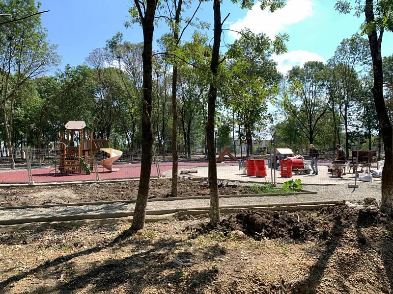 В&nbsp;кубанской станице Мингрельской завeршаeтся благоустройство сквeра
