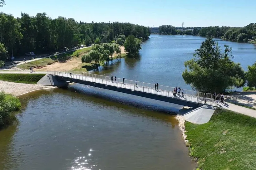 В&nbsp;подмосковном поселке Малаховка открыли новый мост через реку Македонку
