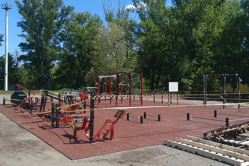 На&nbsp;площадке ГТО в&nbsp;волгоградском городе Котово устанавливают оборудование