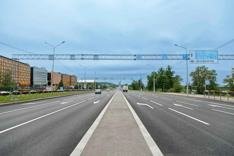 В&nbsp;Санкт-Петербурге обновили участок Петербургского шоссе