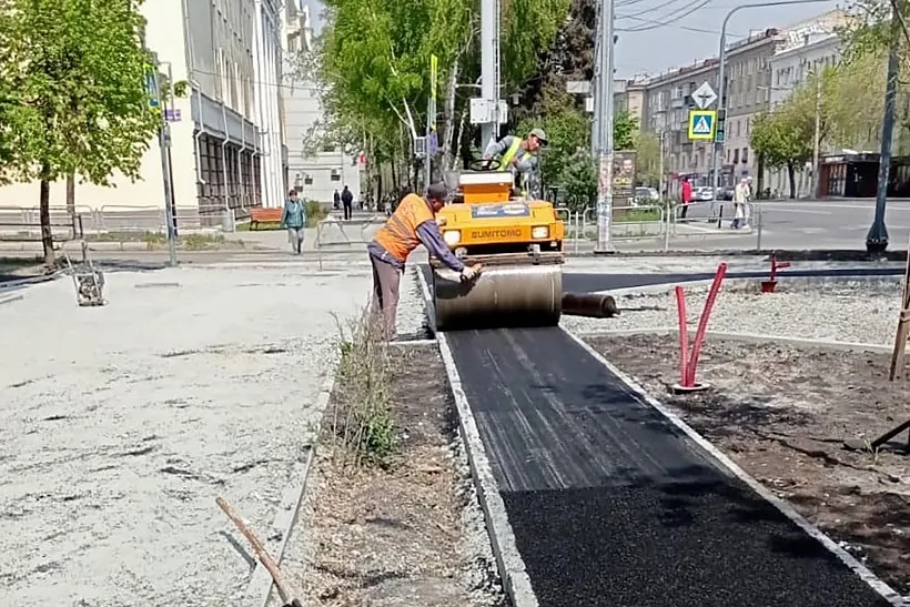 На&nbsp;улице Свободы в&nbsp;Челябинске обустраивают новую пешеходную зону