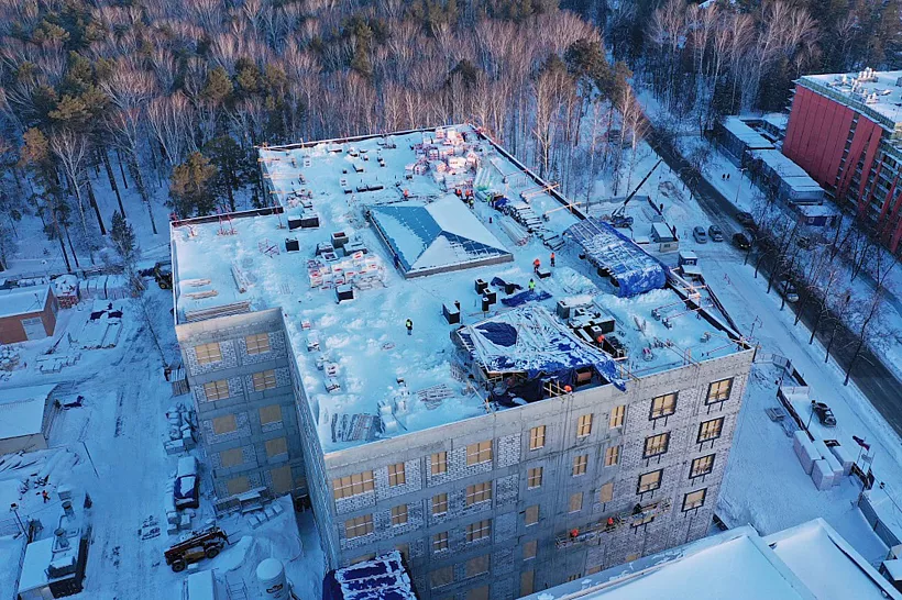 В&nbsp;корпусе нового кампуса новосибирского университета возвели атриум