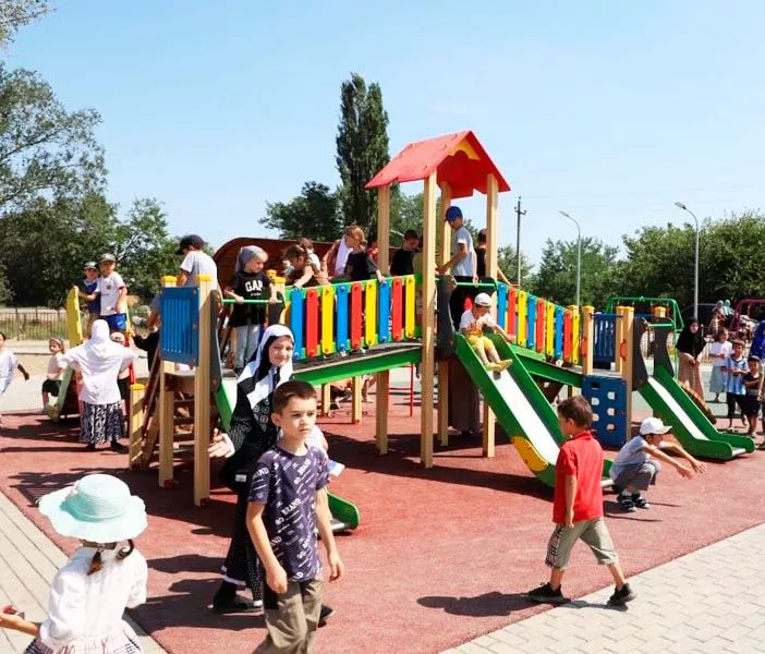 В&nbsp;Дагестане открыли новую игровую площадку в&nbsp;селе Цветковка