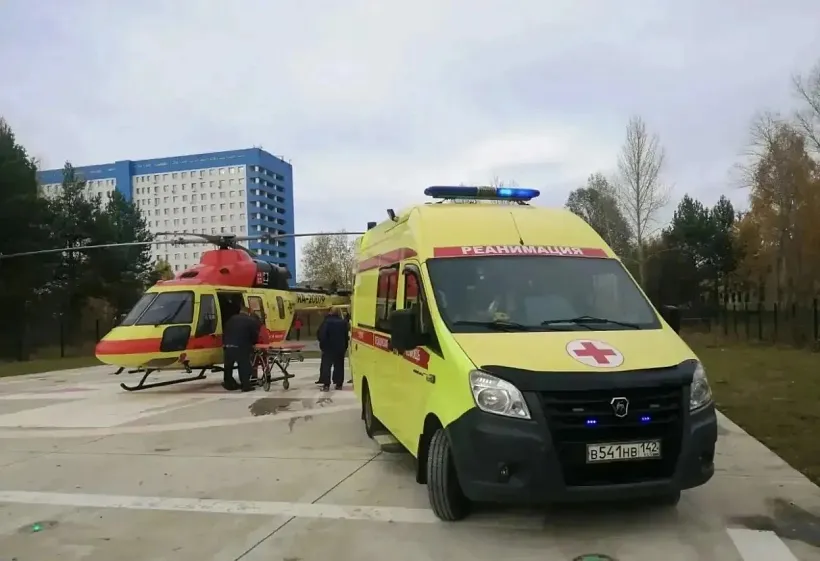 В&nbsp;Кузбассе открыли вертолетную площадку на&nbsp;территории кардиоцентра