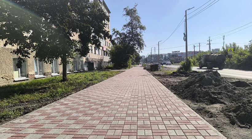 В&nbsp;Чебаркуле завершают благоустройство улицы 9&nbsp;Мая