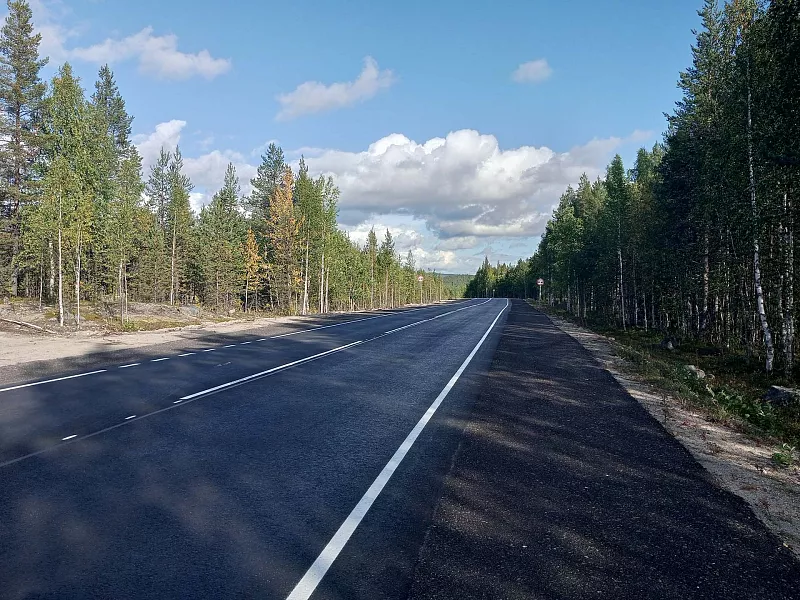 В&nbsp;Мурманской области завершен ремонт на&nbsp;автодороге Пиренга&nbsp;&mdash; Ковдор