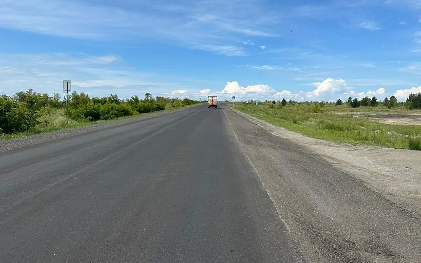В&nbsp;Челябинской области ремонтируют участок дороги Троицк&nbsp;&mdash; Степное