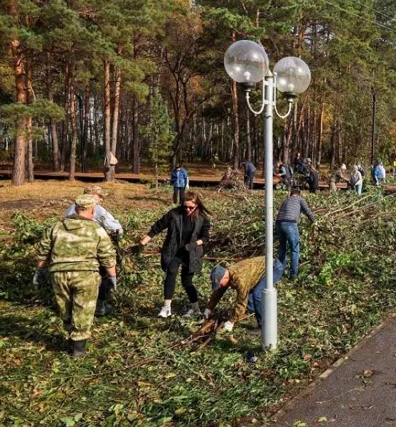 В&nbsp;Ишиме Тюменской области провели субботник на&nbsp;территории Березовой рощи