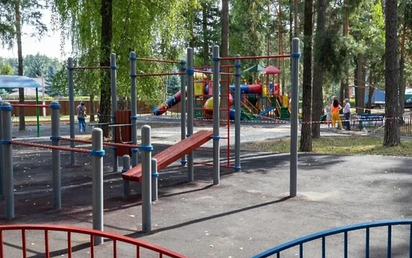 Строительство детской игровой площадки завершается в&nbsp;подмосковном Подольске