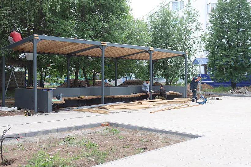 В&nbsp;городе Агидель Башкортостана благоустраивают общественное пространство