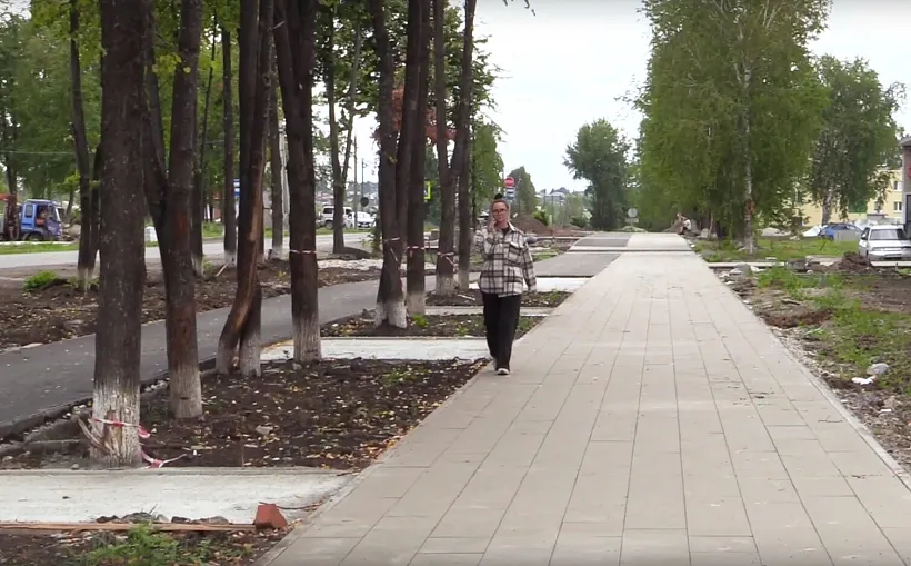 В&nbsp;городе Туринске Свердловской области благоустраивают улицу Горького