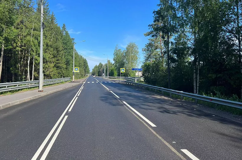 В&nbsp;Санкт-Петербурге отремонтировали участок Белоостровского шоссе