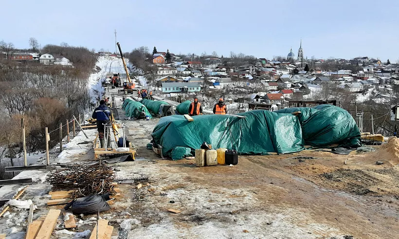 Аргамаченский мост в&nbsp;Ельце Липецкой области закончат обновлять к&nbsp;концу года