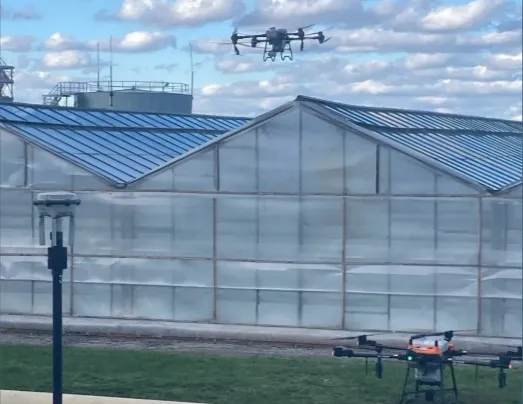 В&nbsp;Саратове провели эксперимент по&nbsp;забеливанию теплиц с&nbsp;помощью дронов