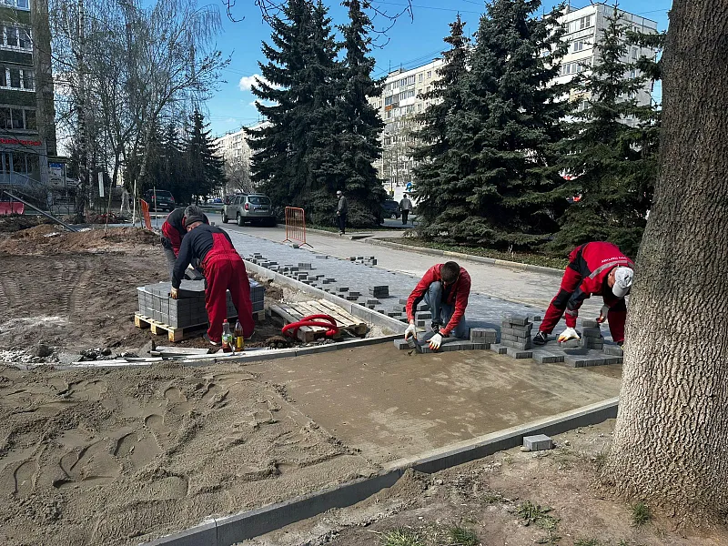 В&nbsp;Нижнем Новгороде продолжается благоустройство в&nbsp;сквере на&nbsp;улице Культуры