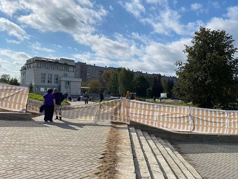 В&nbsp;Костроме продолжается благоустройство площади у&nbsp;цирка