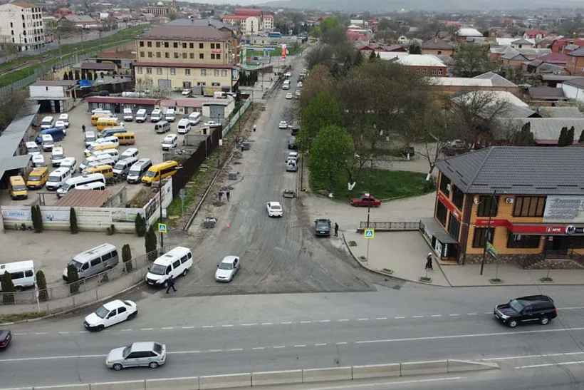 В&nbsp;городе Назрань в&nbsp;Ингушетии реконструируют улицу Победы