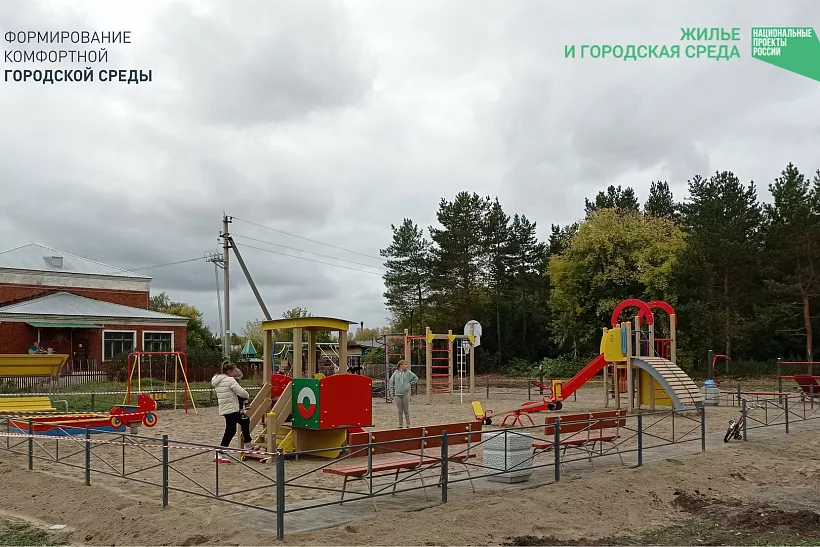 В&nbsp;селе под&nbsp;Омском открыли детскую спортплощадку