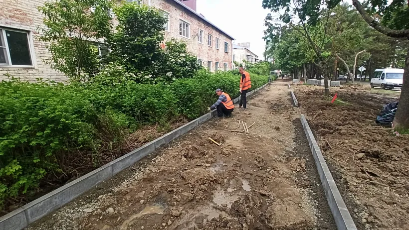 В&nbsp;Горячем Ключе на&nbsp;Кубани продолжается благоустройство бульвара