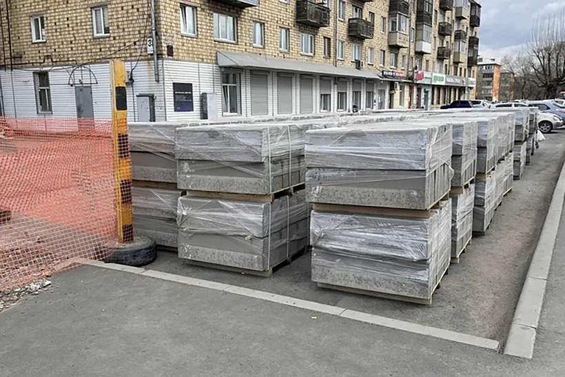 В&nbsp;Красноярске ведется благоустройство сквера