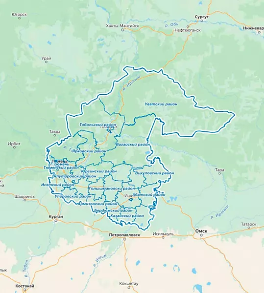 На&nbsp;геопортале Тюменской области обновили инвестиционную карту региона